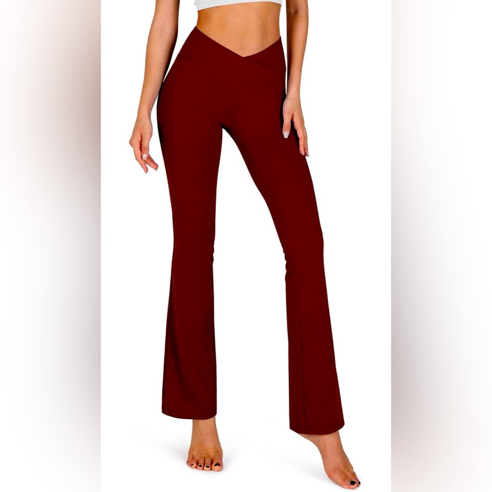 Large ODODOS Women's Bootcut Yoga Pants Tummy Control Non See Through